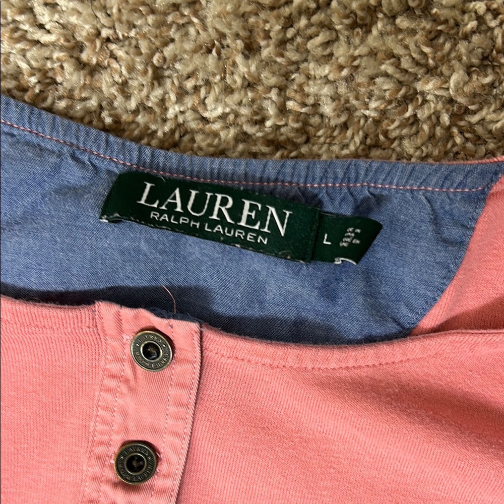 Lauren Ralph Lauren Pink Button-Up Top - Picture 2 of 4